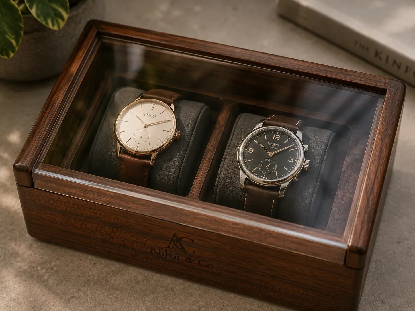 Teakwood Watch Display Box — view 1