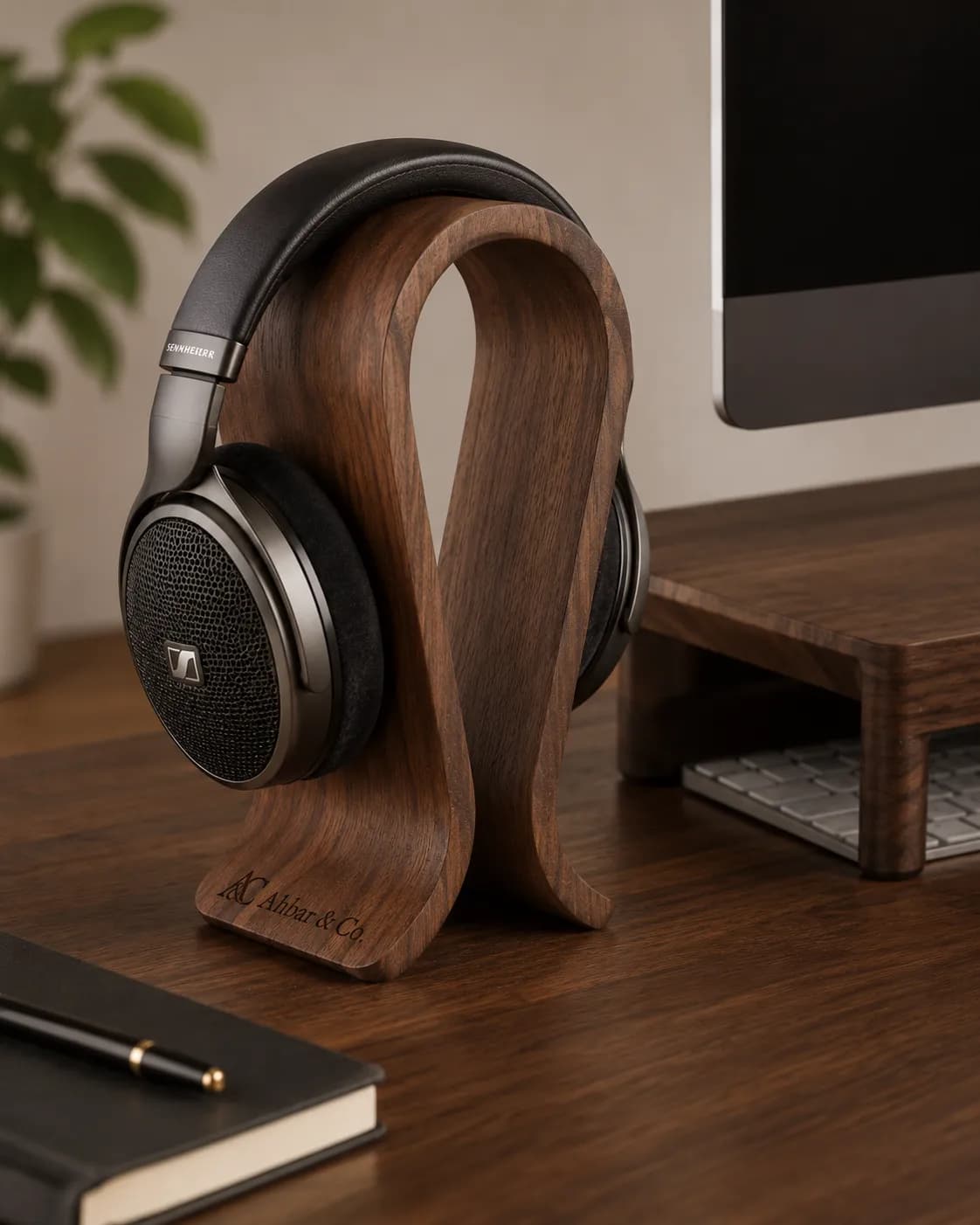 Sheesham Headphone Stand — view 1