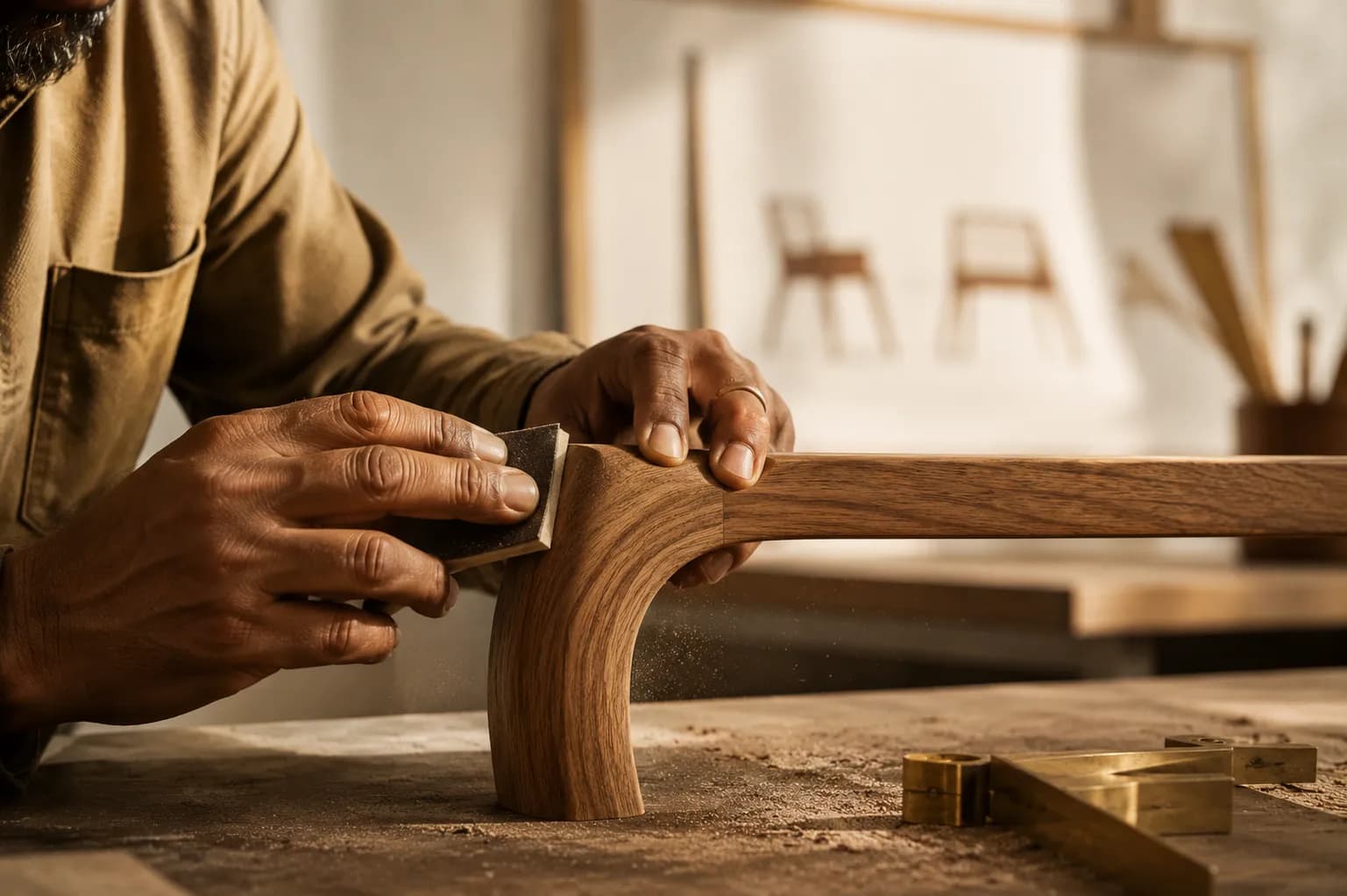 Wood joinery crafting detail